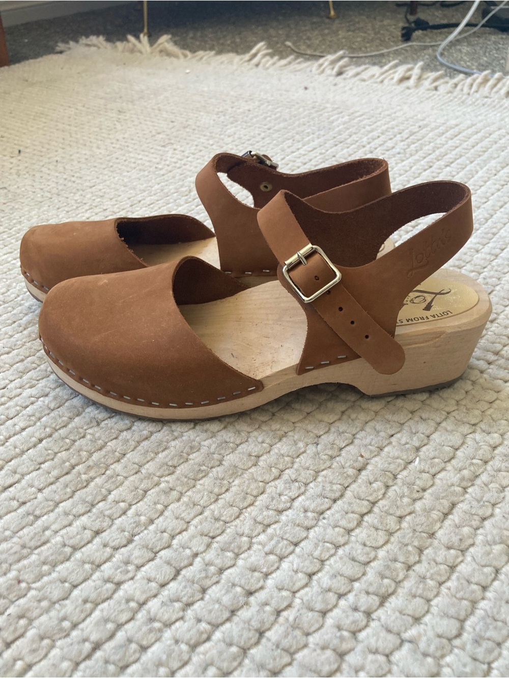 Lotta from Stockholm Suede Slingback Clogs - Picture 3 of 5